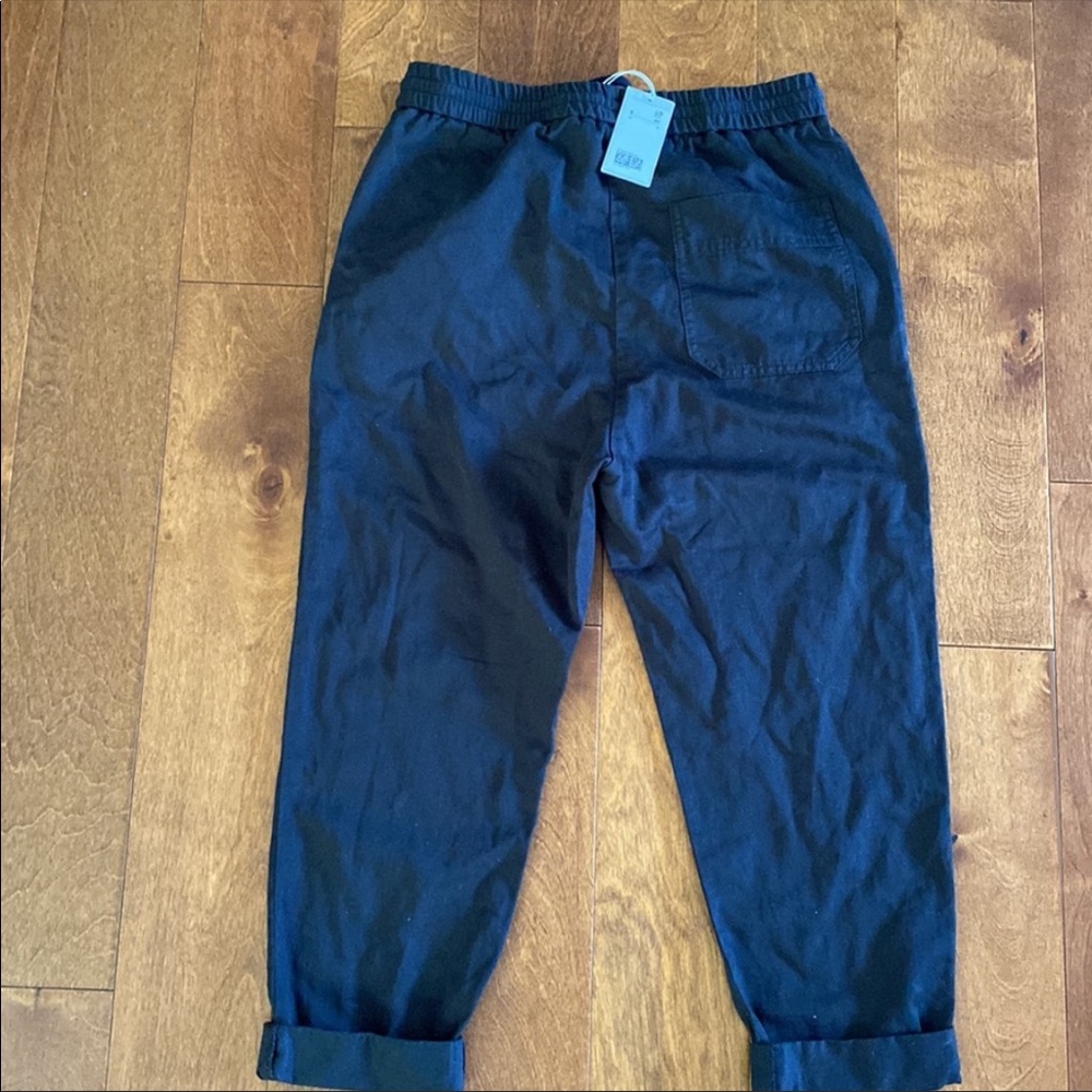 Cuffed COS cotton/linen drawstring pants SIZE US 8 - Picture 3 of 9